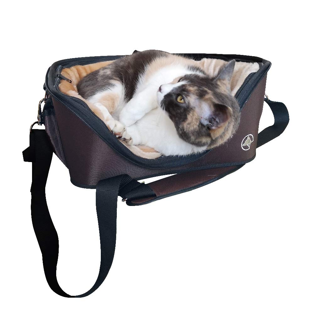 Croci Fast & Easy 2 In 1 - Transportín Para Gatos Y Perros Pequeños 49X40X35 Cm (Max 15 Kg) - Bolsa Transportín Para Perros, Gatos O Conejos Con Correa Para El Hombro, Mochila Para Mascotas (Talla M)