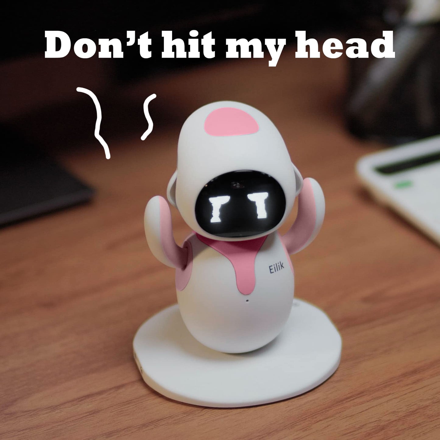 Eilik Rosa - Robot Mascota Juguete Inteligente Interactivo: Compañero para Casa y Trabajo, con Software de Última Generación - Juguete Sensorial y Robot Que Habla, Regalo para Niños y Adultos