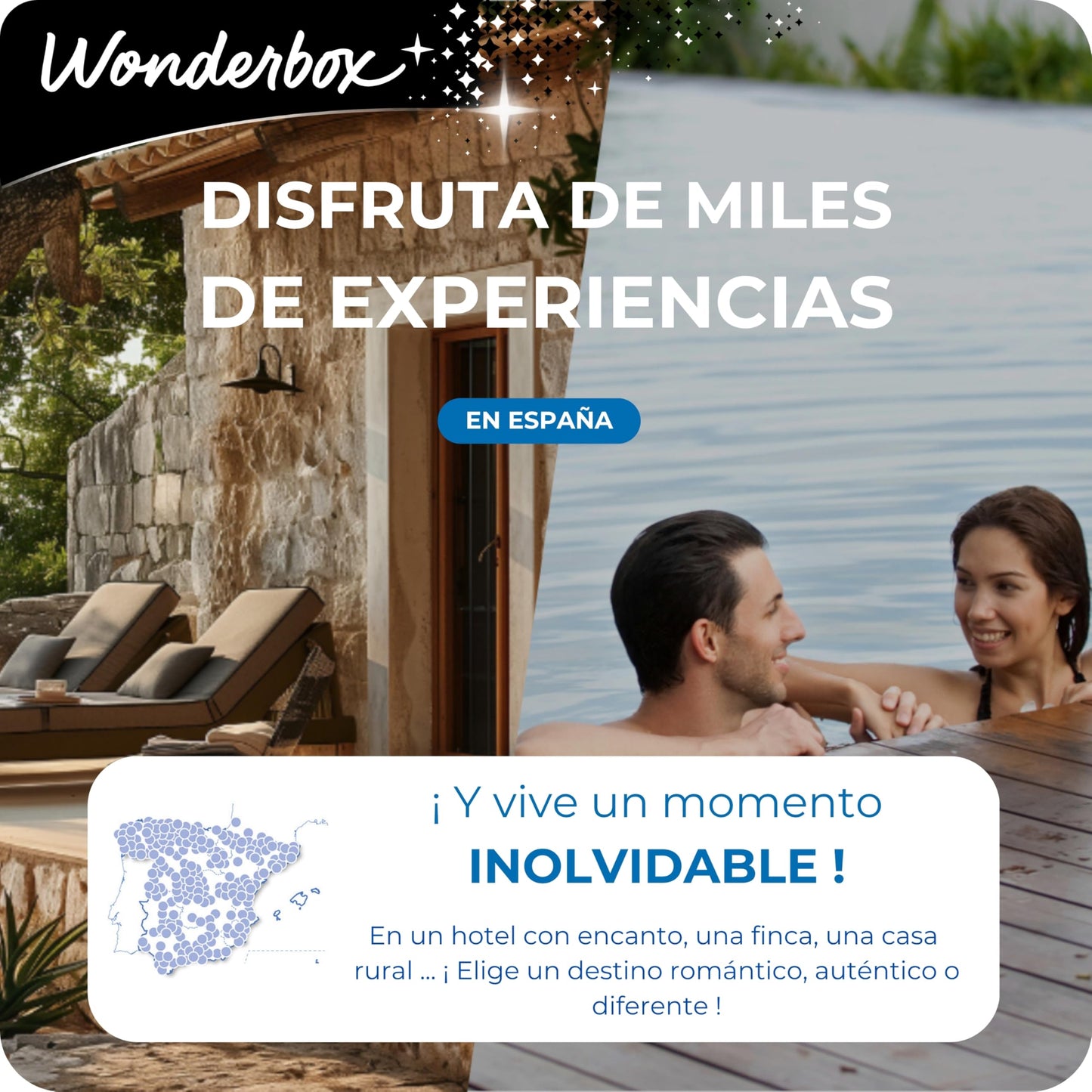 WONDERBOX - Caja Regalo - De Viaje con mi Mascota - 1 Noche con Desayuno - para 2 Personas Junto a su Mascota - 960 estancias - Ideas Regalo