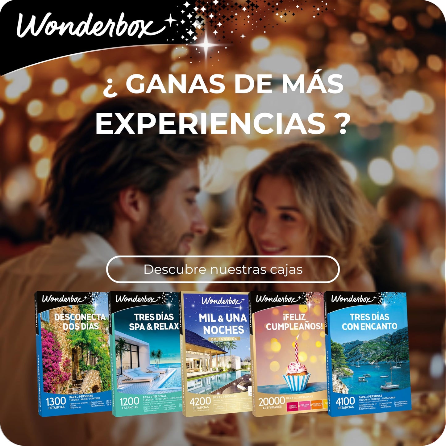 WONDERBOX - Caja Regalo - De Viaje con mi Mascota - 1 Noche con Desayuno - para 2 Personas Junto a su Mascota - 960 estancias - Ideas Regalo