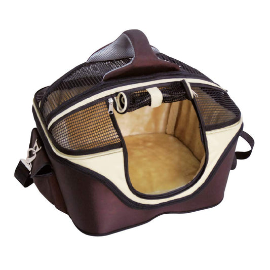 Croci Fast & Easy 2 In 1 - Transportín Para Gatos Y Perros Pequeños 49X40X35 Cm (Max 15 Kg) - Bolsa Transportín Para Perros, Gatos O Conejos Con Correa Para El Hombro, Mochila Para Mascotas (Talla M)