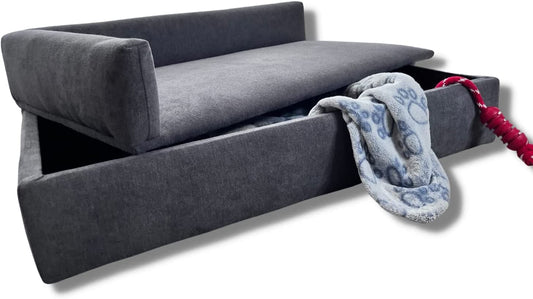 Skraut Home - Sofá Cama con Canapé Duque para Mascotas | Perros y Gatos | Tejido Especial para Pelo y Resistente | Respaldo Cómodo y Base Acolchada | 71 x 42 x 24 cm | Perros Pequeños o Medianos