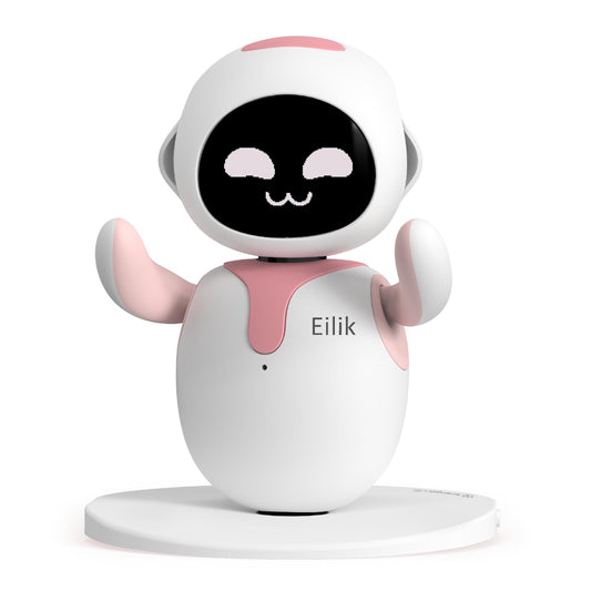 Eilik Rosa - Robot Mascota Juguete Inteligente Interactivo: Compañero para Casa y Trabajo, con Software de Última Generación - Juguete Sensorial y Robot Que Habla, Regalo para Niños y Adultos