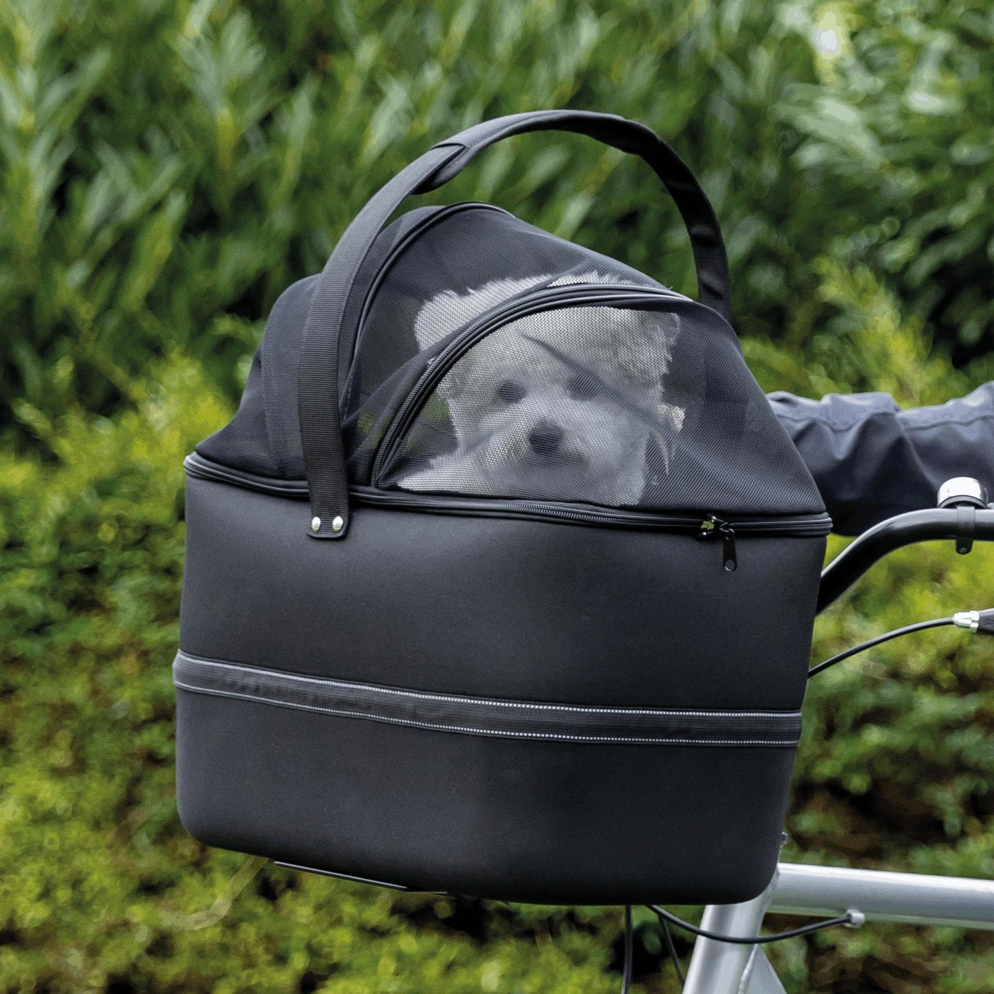 TRIXIE Cesta Bicicletas, 41x47x39 cm, Negro, Perro